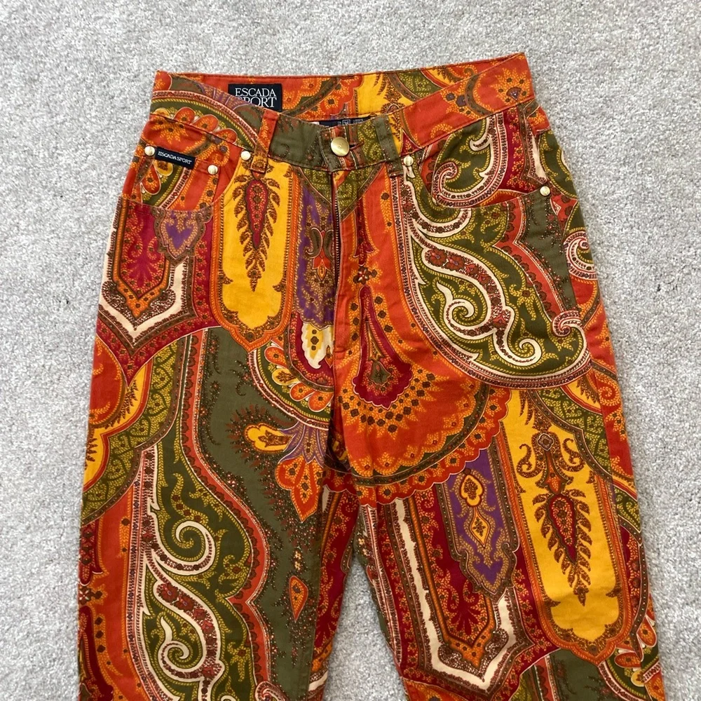 Escada paisley vintage skinny jeans - Picture 8 of 10
